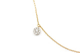 Diamond Cluster Drop Bracelet - 14k Yellow Gold - 0.28ctw