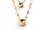 Diamond Cluster Layered Necklace - 10k Yellow Gold - 0.28ctw