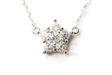 Diamond Cluster Star Necklace - 10k White Gold - 0.25ctw