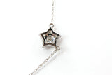 Diamond Cluster Star Necklace - 10k White Gold - 0.25ctw