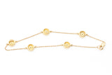 Diamond Cluster Station Bracelet - 10k Yellow Gold - 0.60ctw