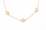 Diamond Cluster Station Bracelet - 10k Yellow Gold - 0.60ctw