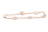 Diamond Cluster Station Bracelet - 14k Rose Gold - 0.33ctw