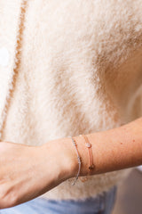 Diamond Cluster Station Bracelet - 14k Rose Gold - 0.33ctw