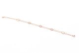 Diamond Cluster Station Bracelet - 14k Rose Gold - 0.33ctw