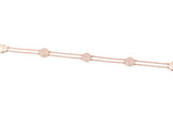 Diamond Cluster Station Bracelet - 14k Rose Gold - 0.33ctw