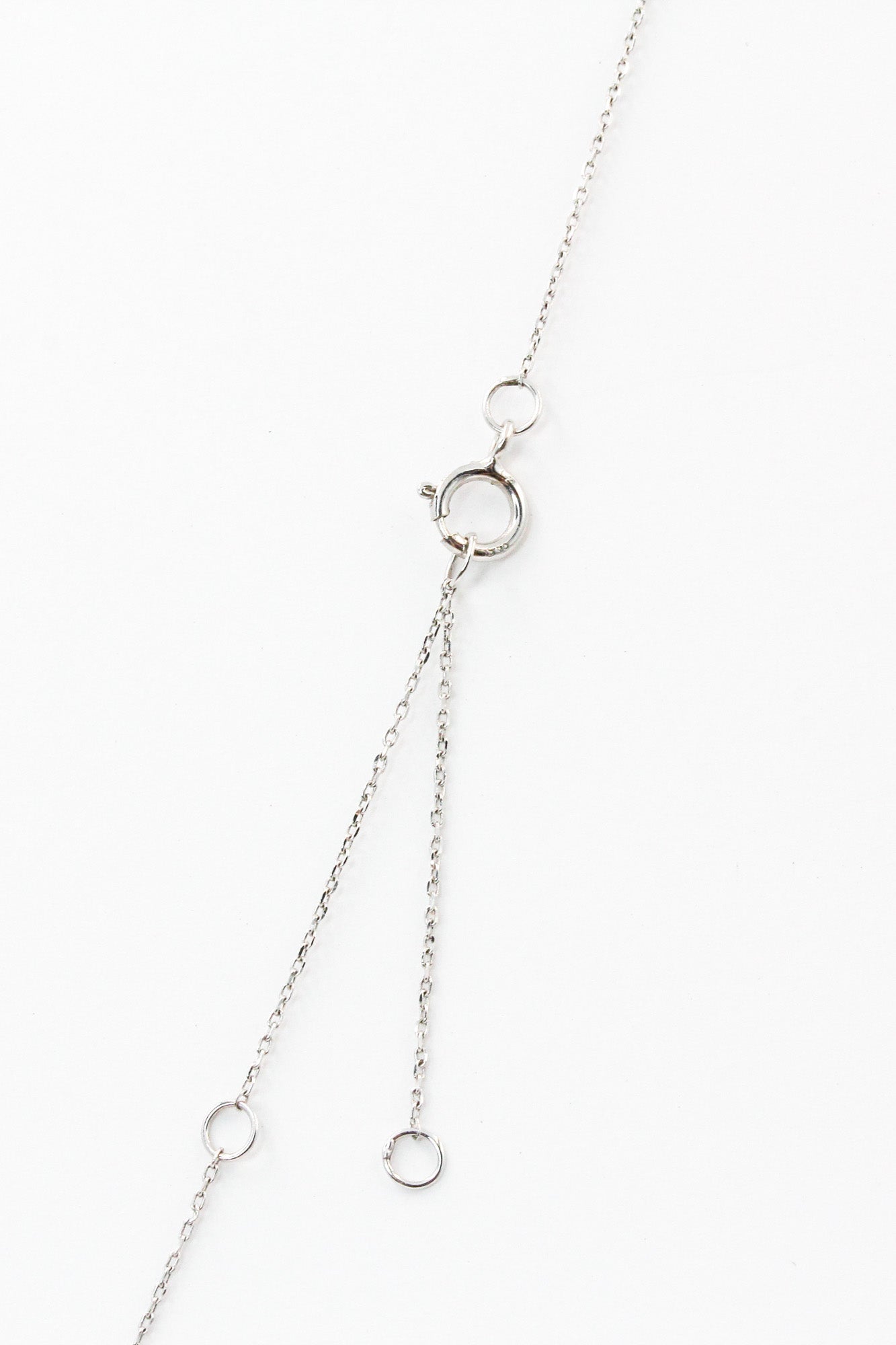 Diamond Cluster Station Necklace - 14k White Gold - 0.22ctw
