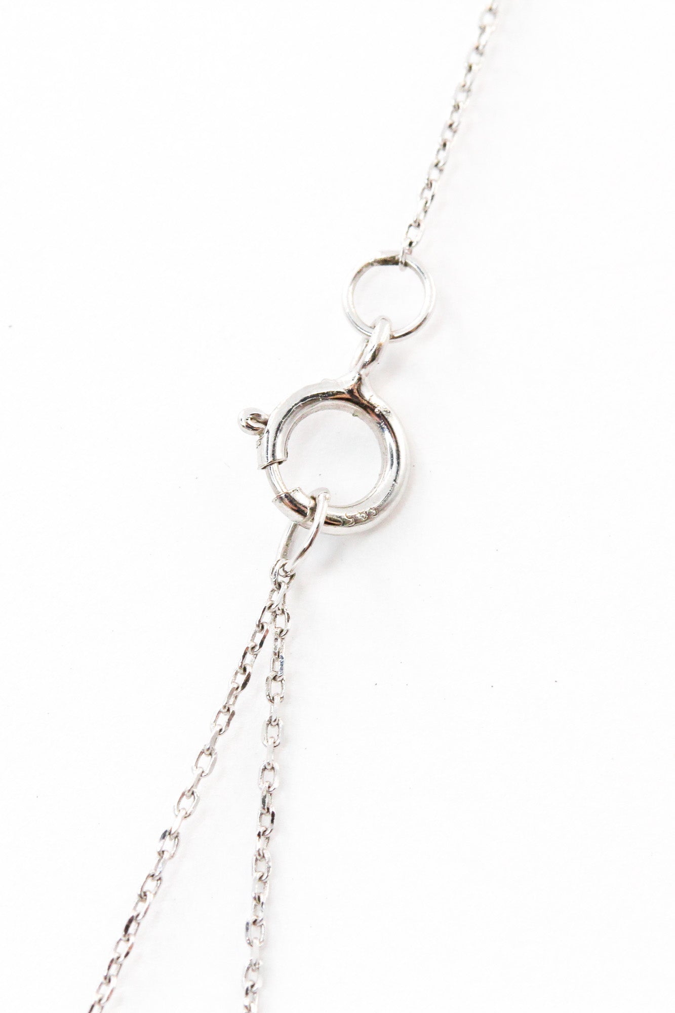 Diamond Cluster Station Necklace - 14k White Gold - 0.22ctw