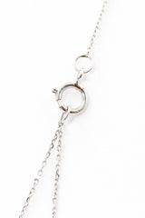 Diamond Cluster Station Necklace - 14k White Gold - 0.22ctw