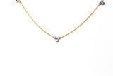 Diamond Cluster Station Necklace - 14k Yellow Gold - 0.31ctw