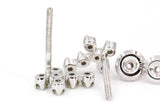 Diamond Cross Stud Earrings - 10k White Gold - 0.18ctw