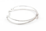Diamond Cuff Bracelet - 14k White Gold - 1.06ctw