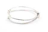 Diamond Cuff Bracelet - 14k White Gold - 1.06ctw