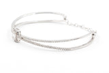 Diamond Cuff Bracelet - 14k White Gold - 1.06ctw
