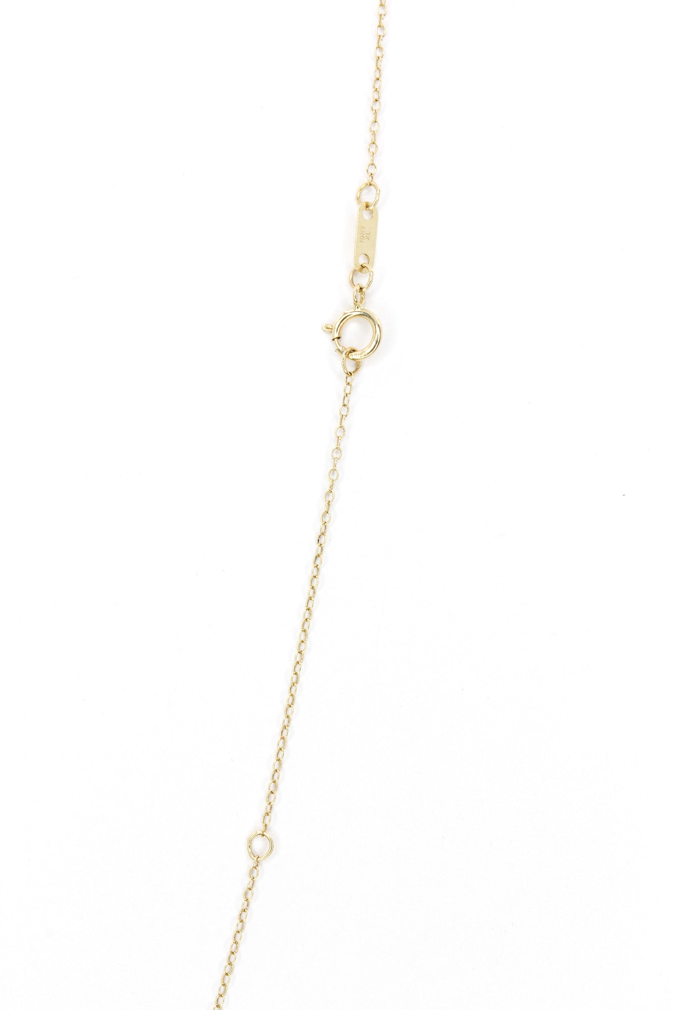Diamond Curved Bar Necklace -  10k Yellow Gold - 0.20ctw