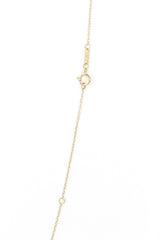 Diamond Curved Bar Necklace -  10k Yellow Gold - 0.20ctw