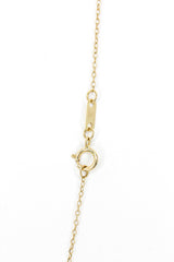 Diamond Curved Bar Necklace -  10k Yellow Gold - 0.20ctw