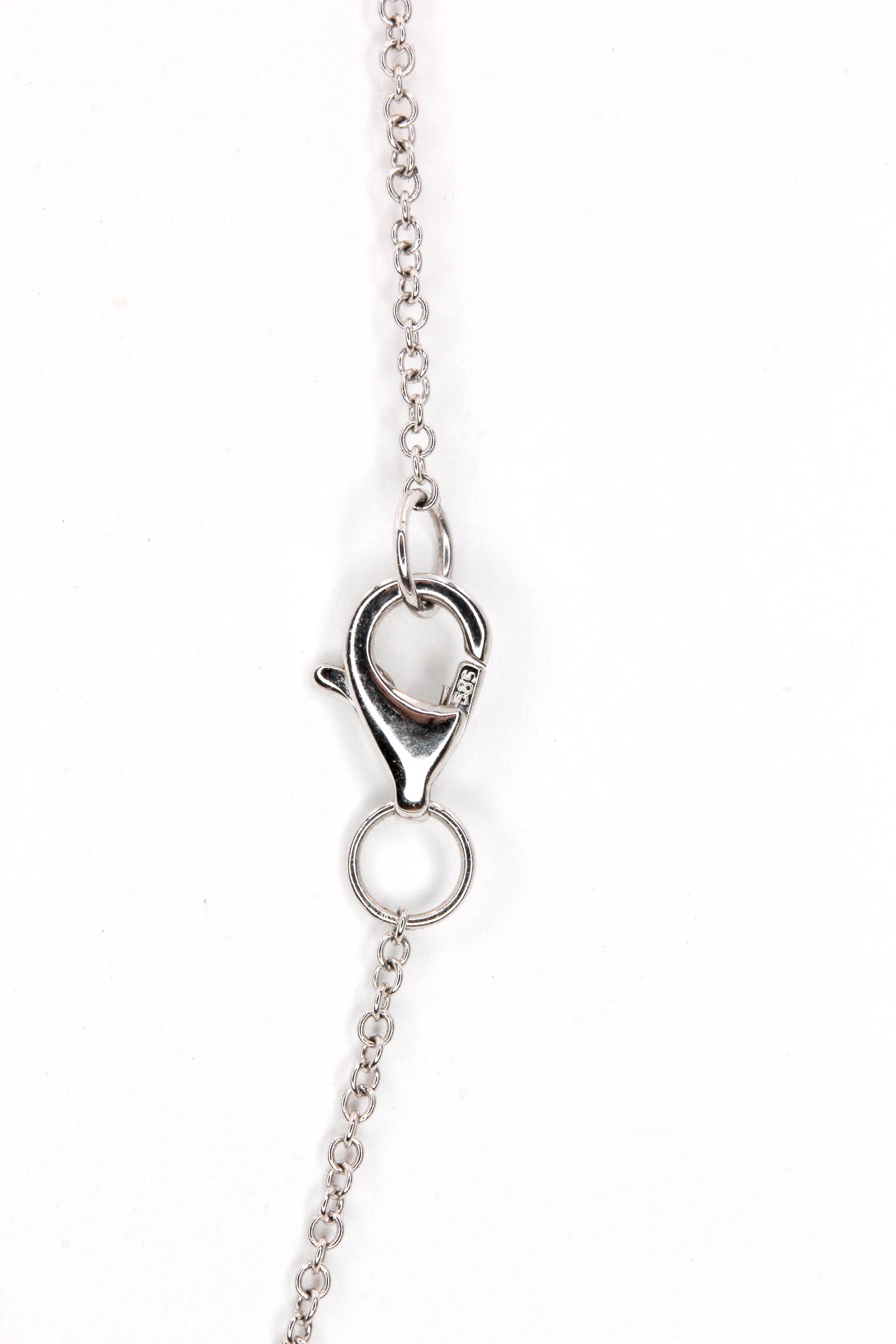 Diamond Disk Necklace -  14k White Gold - 0.15ctw