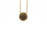 Diamond Disk Necklace - 14k Yellow Gold - 0.15ctw