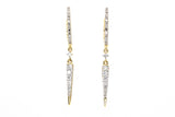Diamond Drop Huggie Earrings - 14k Yellow Gold - 0.30ctw
