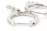Diamond Drop Huggie Earrings - 925 Silver - 0.21ctw