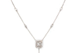 Diamond Drop Pendant Necklace - 18k White Gold - 0.56 ctw
