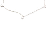 Diamond Drop Station Bracelet -14k White Gold - 0.11ctw