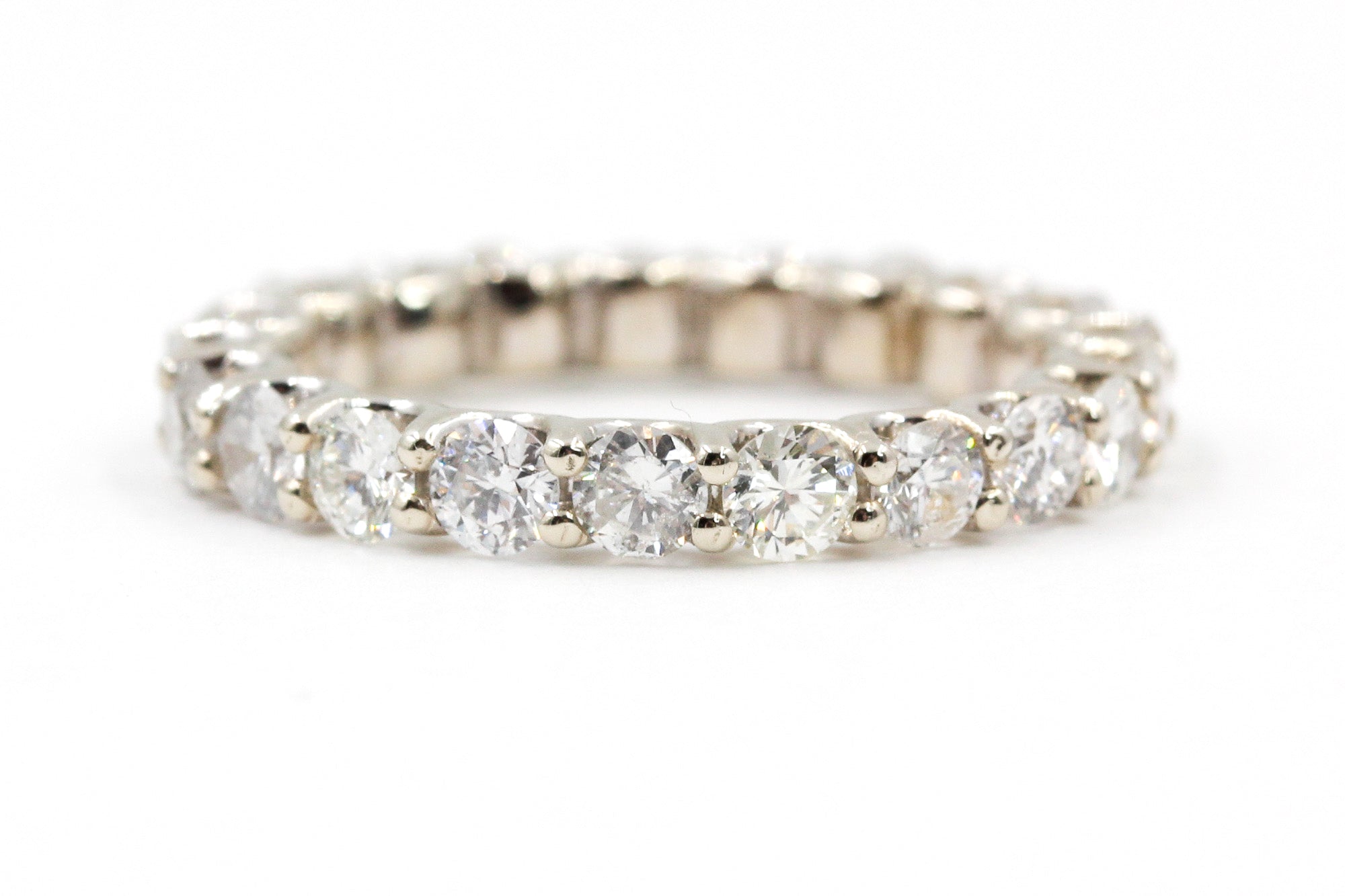 Diamond Eternity Band - 14k White Gold - 2.10ctw