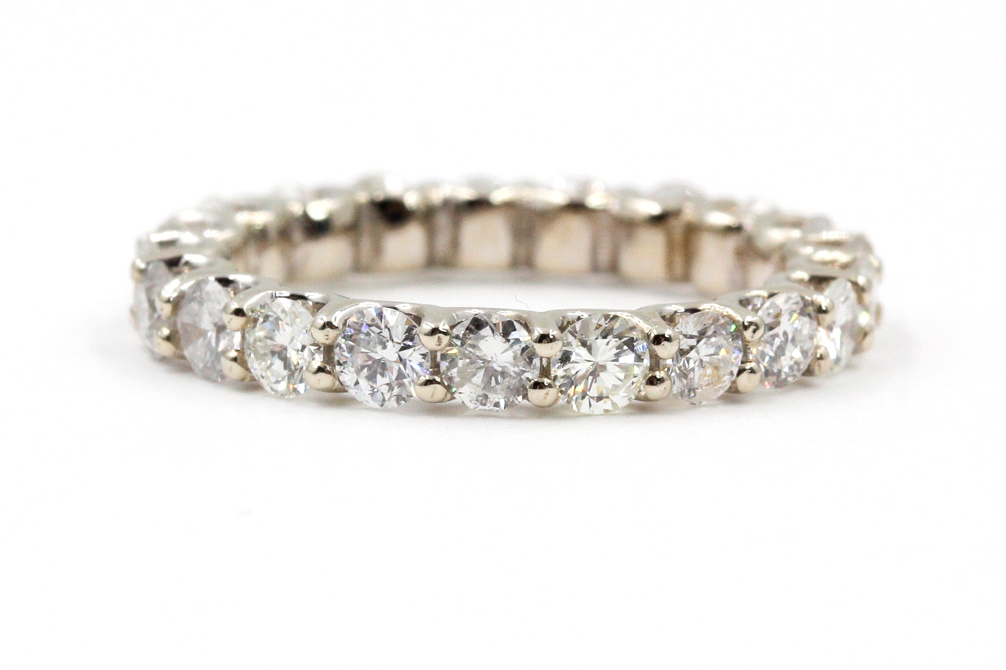 Diamond Eternity Band - 14k White Gold - 2.10ctw