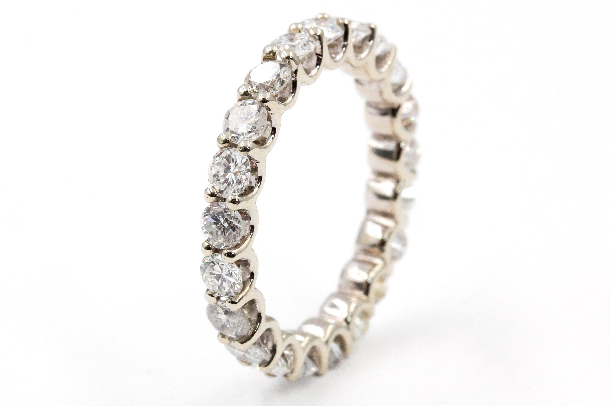 Diamond Eternity Band - 14k White Gold - 2.10ctw
