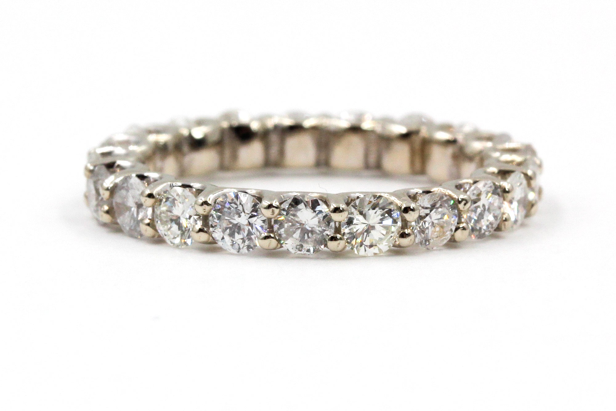 Diamond Eternity Band - 14k White Gold - 2.10ctw