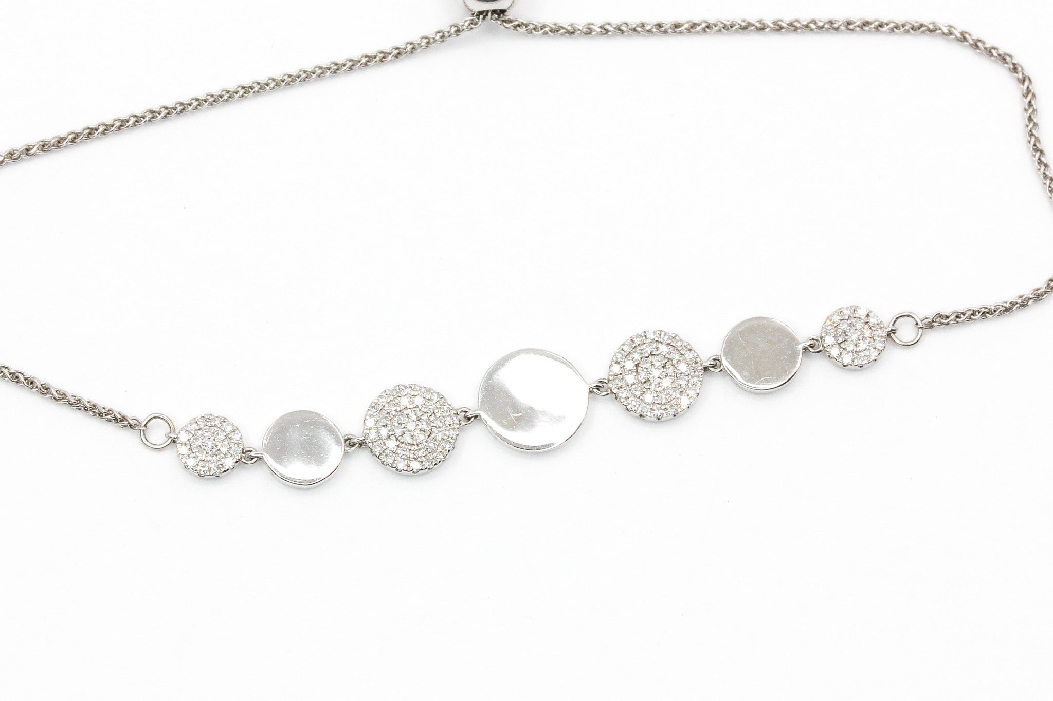 Diamond Fashion Bolo Bracelet - 14k White Gold - 0.25ctw