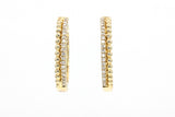Diamond Fashion Huggie Earrings - 10k Yellow Gold - 0.53ctw
