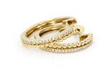 Diamond Fashion Huggie Earrings - 10k Yellow Gold - 0.53ctw