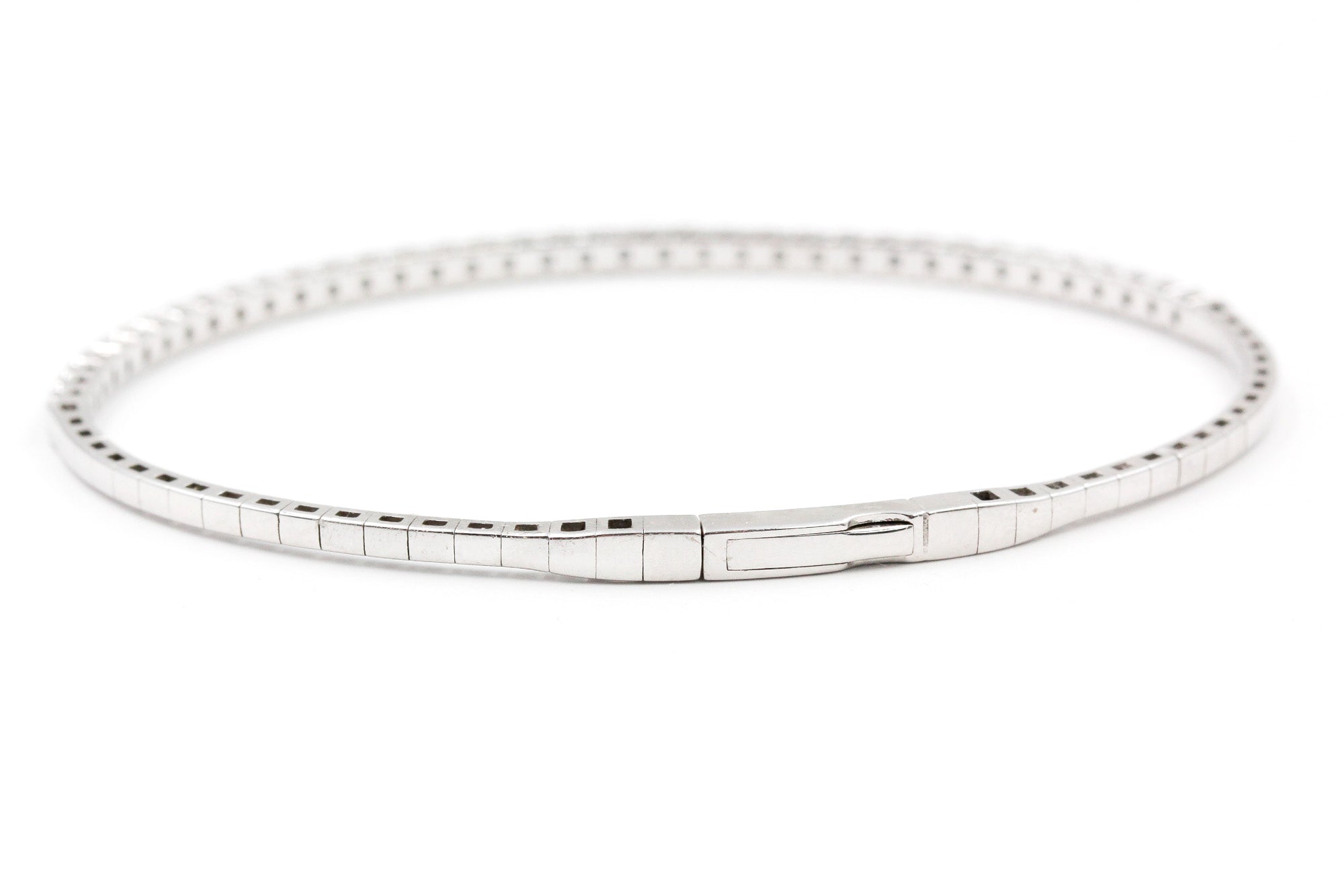 Diamond Flex Bangle Bracelet - 14k White Gold - 1.00ctw