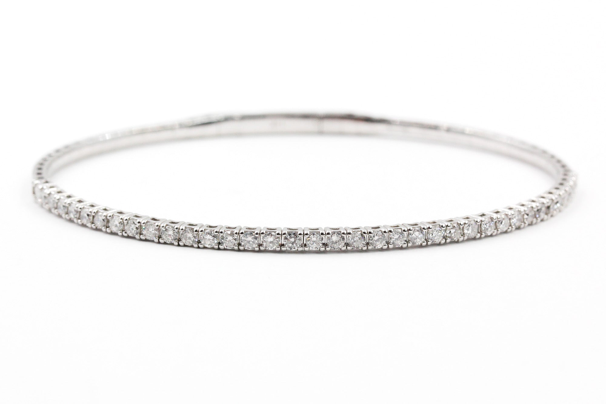 Diamond Flex Bangle Bracelet - 14k White Gold - 1.00ctw
