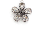 Diamond Flower Pendant Necklace - 14k White Gold - 0.46ctw
