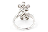 Diamond Flower Ring - 14k White Gold - 0.50ctw