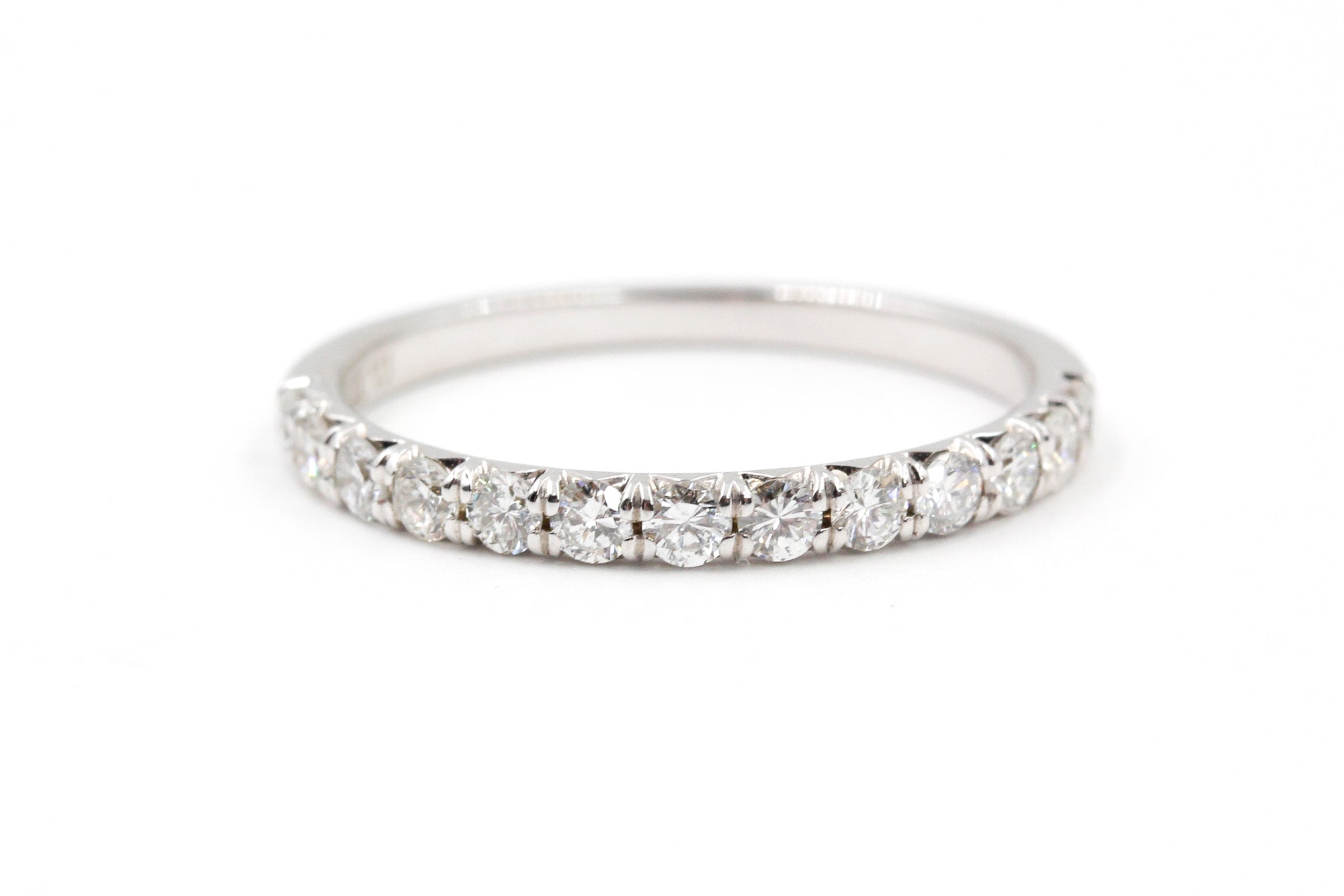 Diamond Half Eternity Band - 14k White Gold - 0.38ctw
