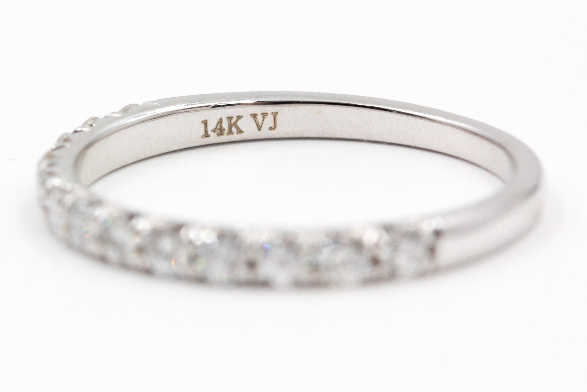 Diamond Half Eternity Band - 14k White Gold - 0.38ctw