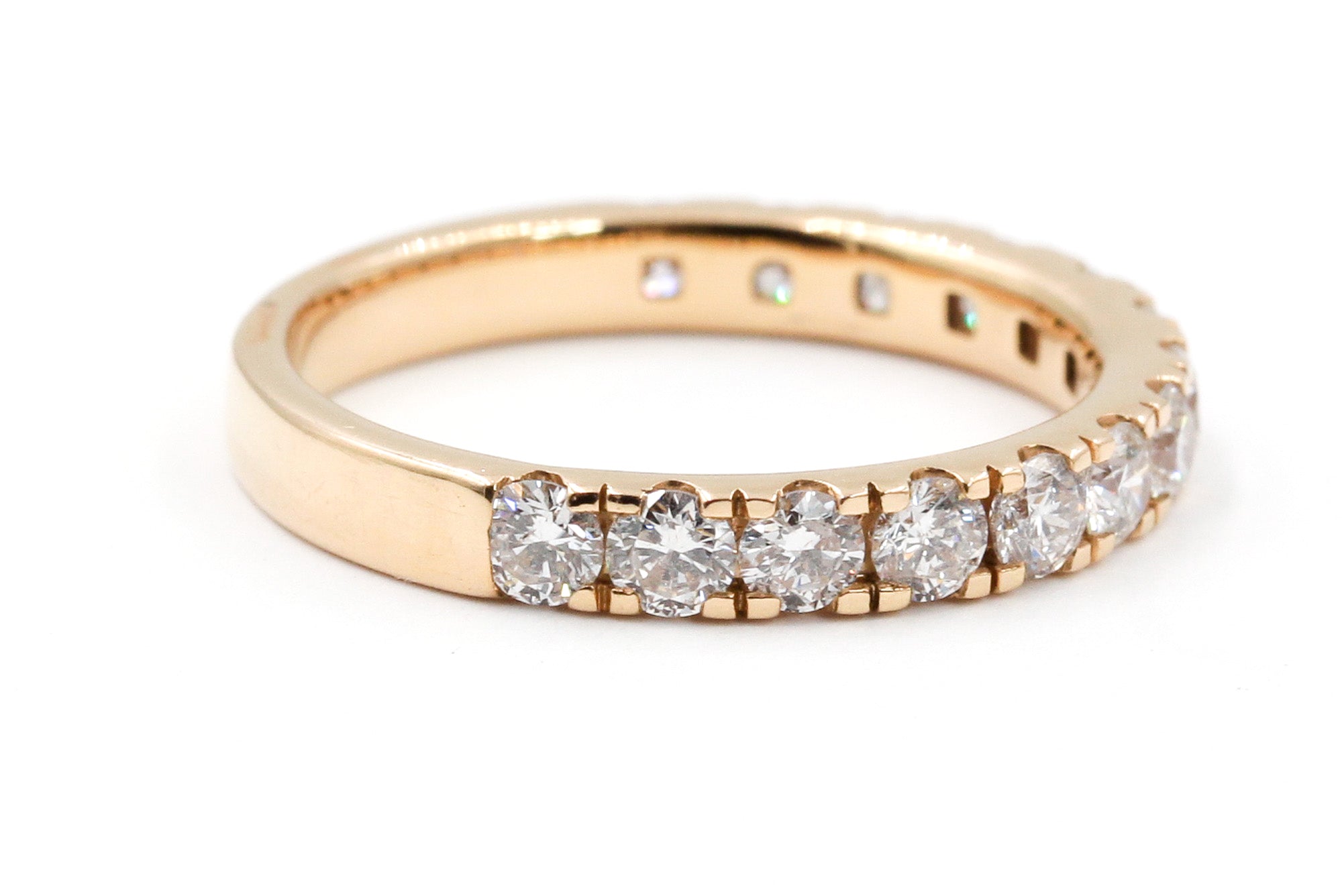 Diamond Half Eternity Band - 18k Rose Gold - 1.00ctw