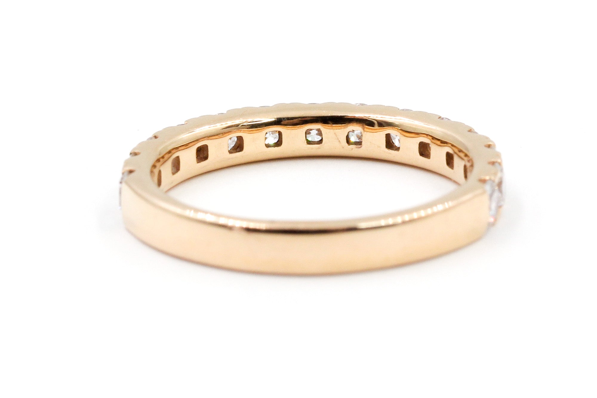 Diamond Half Eternity Band - 18k Rose Gold - 1.00ctw