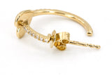 Diamond Heart Huggie Earrings - 14k Yellow Gold - 0.40ctw