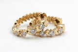 Diamond Heart Huggie Earrings - 14k Yellow Gold - 14mm - 0.25ctw