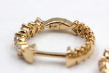 Diamond Heart Huggie Earrings - 14k Yellow Gold - 14mm - 0.25ctw