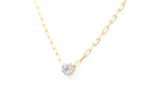 Diamond Heart Necklace - 14k Yellow Gold - 0.10ctw
