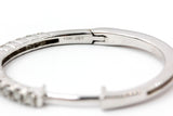 Diamond Hoop Earrings - 10k White Gold - 0.60ctw