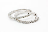 Diamond Hoop Earrings - 10k White Gold - 0.60ctw