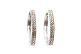 Diamond Hoop Earrings - 10k White Gold - 0.53ctw