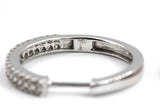 Diamond Hoop Earrings - 10k White Gold - 0.53ctw
